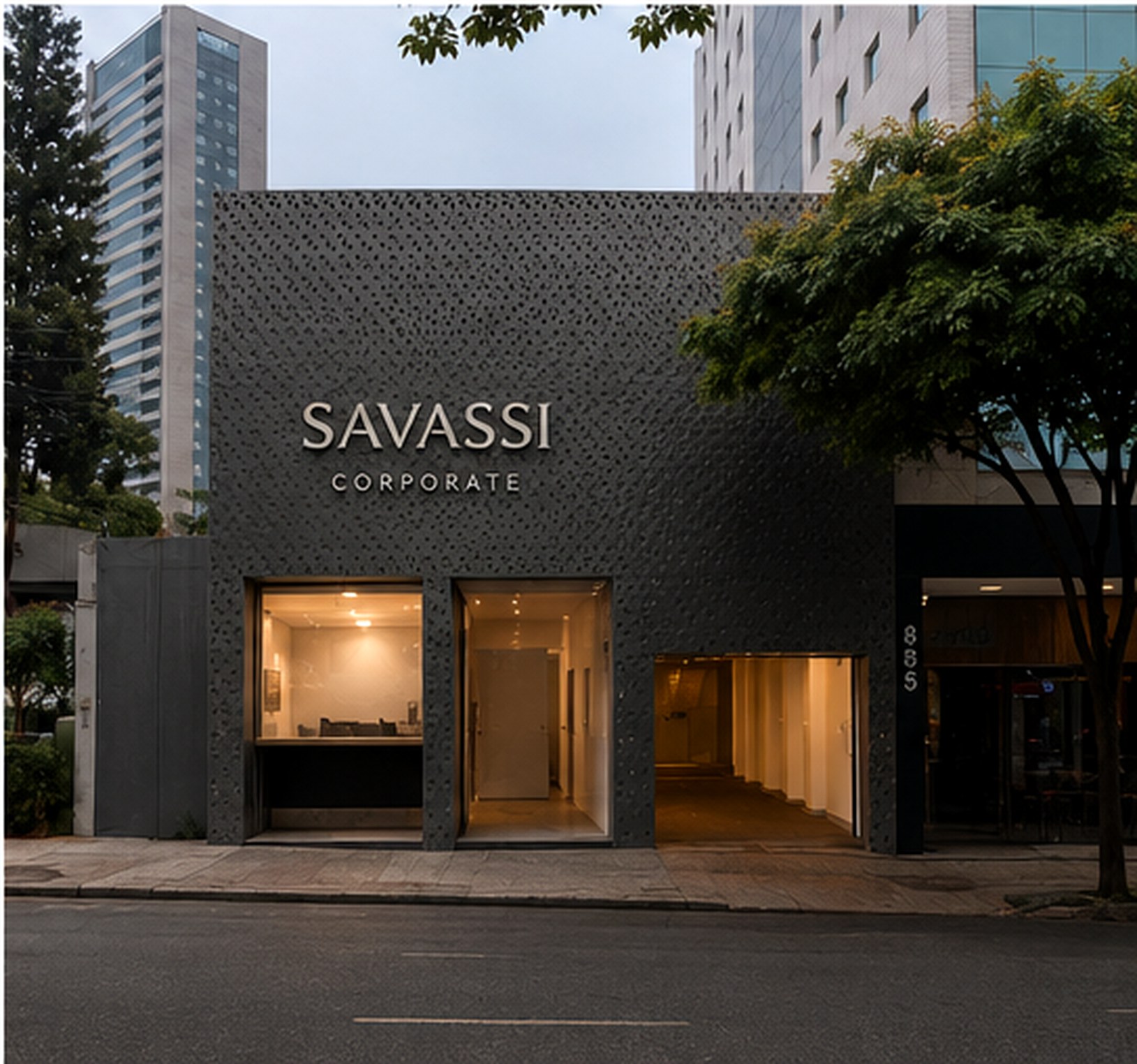Fachada do edifício corporativo na Savassi, em Belo Horizonte